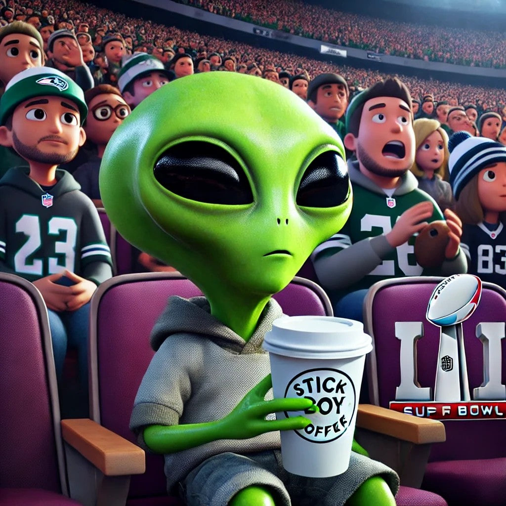 ππ½ ALIENS. THE SUPER BOWL. STICKBOY COFFEE. βπ