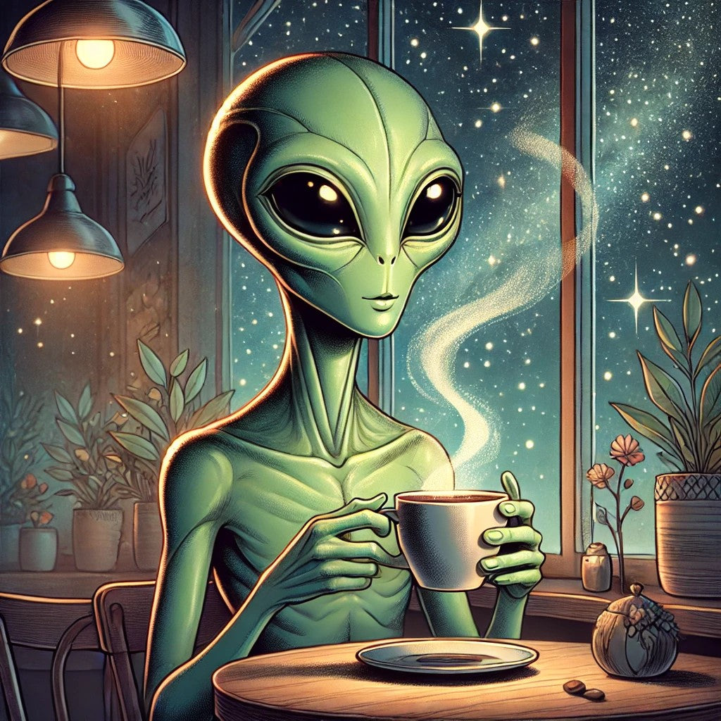Aliens. Stickboy Coffee!