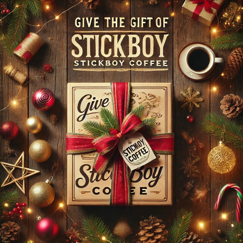 🎁 Give the Gift of Stickboy Coffee this Christmas – 10% Off! 🎄